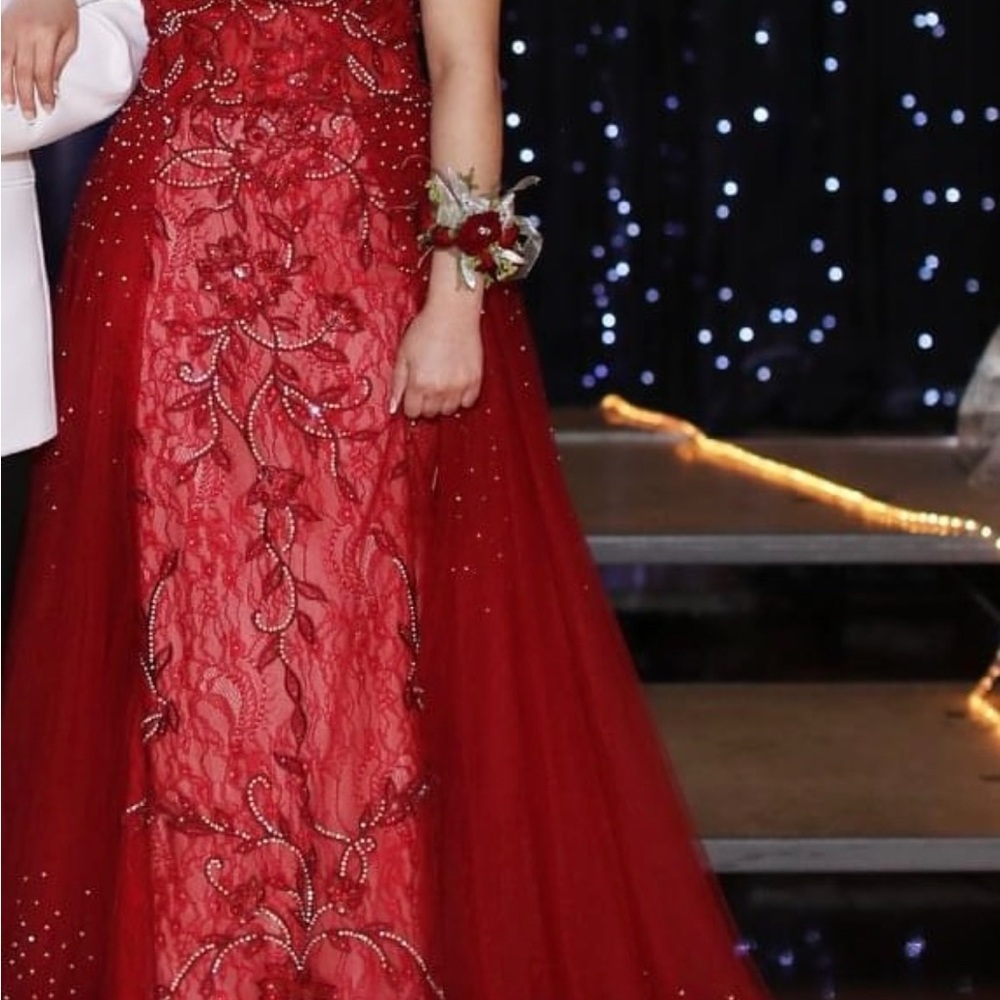JVN by Jovani Red Prom Gown